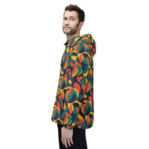 Retro Abstract Windbreaker - 70s Style Lightweight Jacket - Dipaliz - Windbreakers