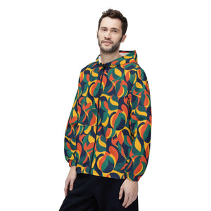 Retro Abstract Windbreaker - 70s Style Lightweight Jacket - Dipaliz - Windbreakers