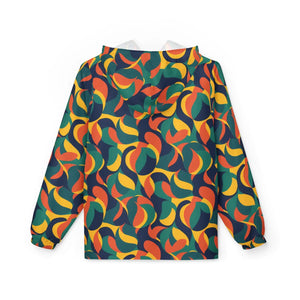 Retro Abstract Windbreaker - 70s Style Lightweight Jacket - Dipaliz - Windbreakers