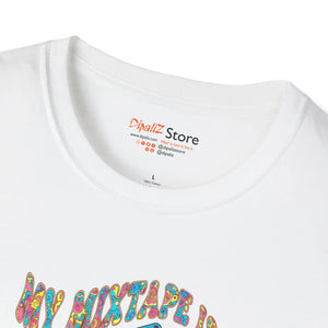 Vintage Music Tee - Soft Cotton Mixtape Design - Dipaliz - T-shirts - m
