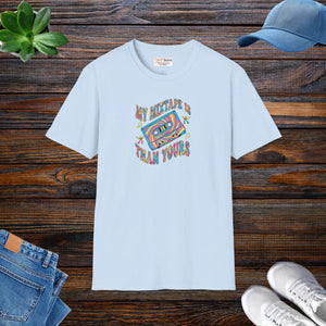 Vintage Music Tee - Soft Cotton Mixtape Design - Dipaliz - T-shirts - m