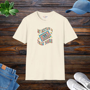 Vintage Music Tee - Soft Cotton Mixtape Design - Dipaliz - T-shirts - m