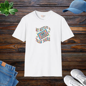 Vintage Music Tee - Soft Cotton Mixtape Design - Dipaliz - T-shirts - m