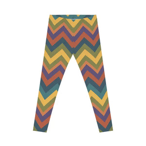 Leggings - Retro Chevron - Colorful Zigzag All-over Print - Dipaliz