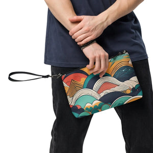 Vibrant Crossbody Bag - Retro Colored Abstract Faux Leather - Dipaliz - Cross Body Bags