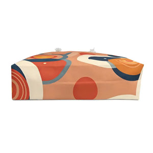 Retro Colored Circles Weekender Tote Bag - Beach Style - Dipaliz - 24’’ × 13’’ - Bags