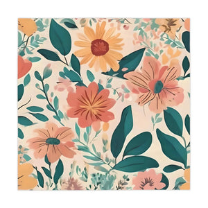 Retro Colored Large Floral Tablecloth Polyester - Dipaliz - Tablecloths