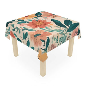 Retro Colored Large Floral Tablecloth Polyester - Dipaliz - Tablecloths
