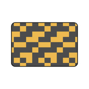 Retro Geometric Desk Mat - Yellow Pixel Pattern Neoprene - Dipaliz - Computer Accessories