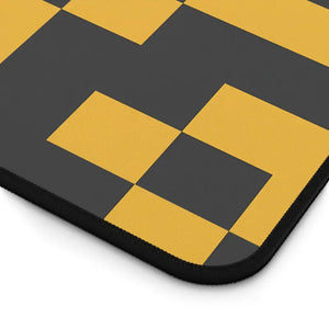 Retro Geometric Desk Mat - Yellow Pixel Pattern Neoprene - Dipaliz - Computer Accessories