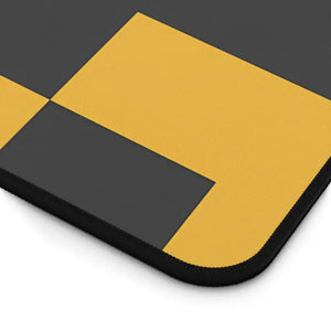 Retro Geometric Desk Mat - Yellow Pixel Pattern Neoprene - Dipaliz - Computer Accessories