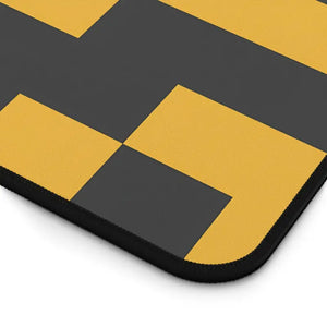 Retro Geometric Desk Mat - Yellow Pixel Pattern Neoprene - Dipaliz - Computer Accessories