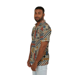 Retro Geometric Hawaiian Camp Shirt - Dipaliz - Shirts - s