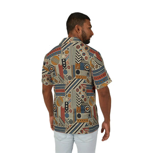 Retro Geometric Hawaiian Camp Shirt - Dipaliz - Shirts - s