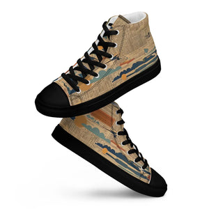 Retro Newspaper Canvas Shoes - High Top Vintage - Dipaliz - Sneakers