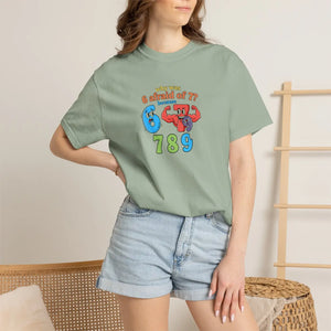 Retro Number Graphic T-shirt, ?789’’ Colorful Cartoon Numbers Tee - T-shirts
