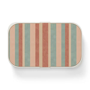 Retro Pastel Striped Bento Box - Microwave Safe - Dipaliz - one Size - Accessories