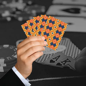 Retro Poker Playing Cards Blue Pattern Ultimate Game Nights - Dipaliz - 2.5’’ x 3.5’’ / White / Semi Glossy - Card Games