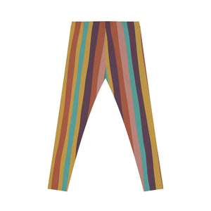 Retro Rainbow Stripe Leggings - Vintage Vibes - Dipaliz - s