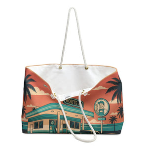 Retro Route 66 Personalized Weekender Bag - Vintage Palm Beach Travel Tote - Bags