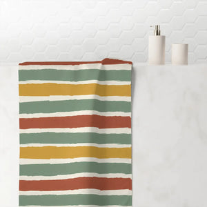 Retro Striped Cotton Beach Towel – Oversized - Dipaliz - Towels