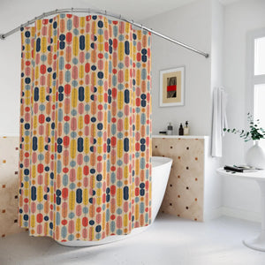Rad Retro Style Shower Curtains – Durable Fabric - Dipaliz