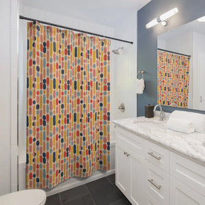 Rad Retro Style Shower Curtains – Durable Fabric - Dipaliz