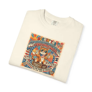 Retro Surf Cat T-shirt, ?Catch the Spirit’ Vintage Beach Graphic - T-shirts - m