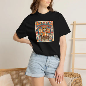 Retro Surf Cat T-shirt, ?Catch the Spirit’ Vintage Beach Graphic - T-shirts - m