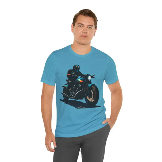 Rev Up in Style: Unisex Jersey Short Sleeve Tee - Heather Aqua / s T-shirt