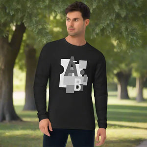 Long Sleeve Abc Abstract Shapes Luxe Tee - Dipaliz - T-shirts