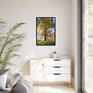 Autumn Season Matte Canvas Black Frame Wall Art - Dipaliz - Posters Prints & Visual Artwork