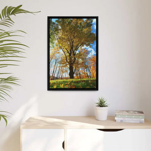 Autumn Season Matte Canvas Black Frame Wall Art - Dipaliz - Posters Prints & Visual Artwork
