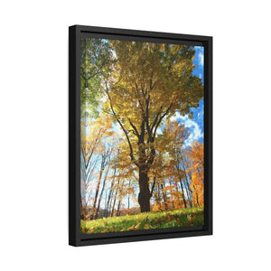 Autumn Season Matte Canvas Black Frame Wall Art - Dipaliz - Posters Prints & Visual Artwork