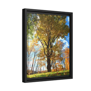 Autumn Season Matte Canvas Black Frame Wall Art - Dipaliz - Posters Prints & Visual Artwork