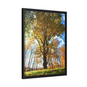 Autumn Season Matte Canvas Black Frame Wall Art - Dipaliz - Posters Prints & Visual Artwork