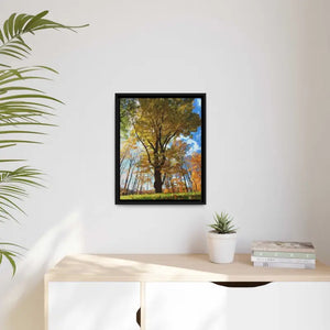 Autumn Season Matte Canvas Black Frame Wall Art - Dipaliz - Posters Prints & Visual Artwork