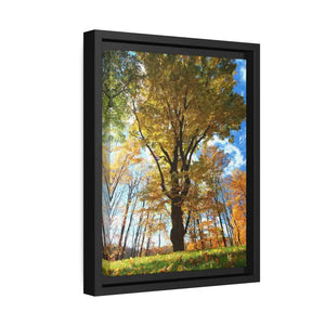 Autumn Season Matte Canvas Black Frame Wall Art - Dipaliz - Posters Prints & Visual Artwork