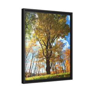 Autumn Season Matte Canvas Black Frame Wall Art - Dipaliz - Posters Prints & Visual Artwork