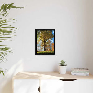 Autumn Season Matte Canvas Black Frame Wall Art - Dipaliz - Posters Prints & Visual Artwork