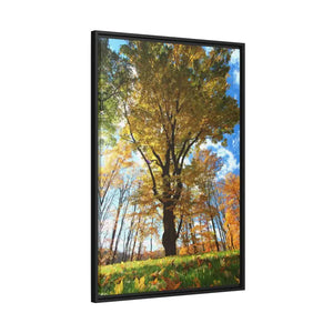 Autumn Season Matte Canvas Black Frame Wall Art - Dipaliz - Posters Prints & Visual Artwork