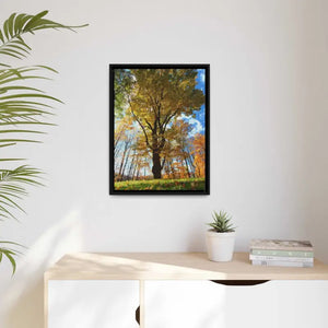 Autumn Season Matte Canvas Black Frame Wall Art - Dipaliz - Posters Prints & Visual Artwork