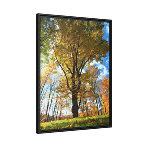 Autumn Season Matte Canvas Black Frame Wall Art - Dipaliz - Posters Prints & Visual Artwork