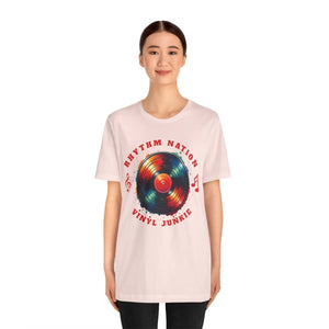 Retro Vinyl Groove Unisex Tee - Cotton Short Sleeve - Dipaliz - T-shirts