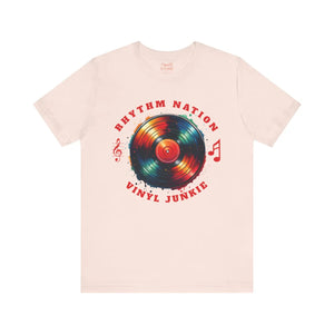 Retro Vinyl Groove Unisex Tee - Cotton Short Sleeve - Dipaliz - T-shirts