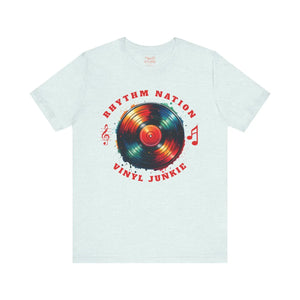 Retro Vinyl Groove Unisex Tee - Cotton Short Sleeve - Dipaliz - T-shirts