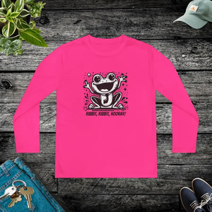 Frog Fun Youth Long Sleeve Tee Sport-tek Posicharge Fabric - Dipaliz - T-shirts