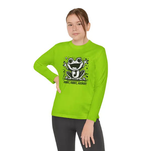Frog Fun Youth Long Sleeve Tee Sport-tek Posicharge Fabric - Dipaliz - T-shirts