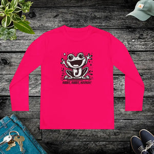 Frog Fun Youth Long Sleeve Tee Sport-tek Posicharge Fabric - Dipaliz - T-shirts