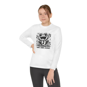 Frog Fun Youth Long Sleeve Tee Sport-tek Posicharge Fabric - Dipaliz - T-shirts